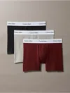 Calvin Klein Stretch-cotton Trunks In Rusted Root / Black / Rock Ridge