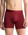 Calvin Klein Microfiber Stretch Wicking Boxer Briefs, Pack Of 3 In Red