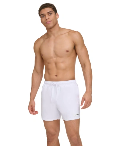 Calvin Klein Men's Modern Euro 5" Volley Swim Trunks In White