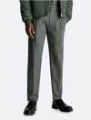 Calvin Klein Men's Modern Twill Pleated Pants In Canary Green
