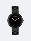 Calvin Klein Men's Monochromatic Ceramic Case Watch In Black