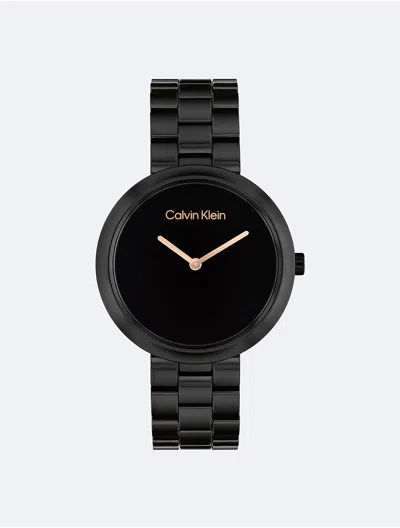 Calvin Klein Men's Monochromatic Ceramic Case Watch In Black