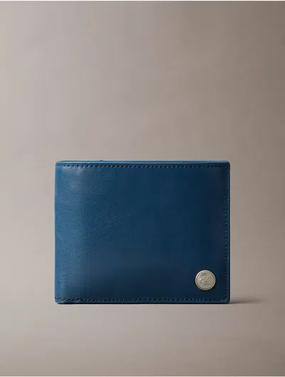 Calvin Klein Men's Monogram Hardware Bifold Wallet In Blue
