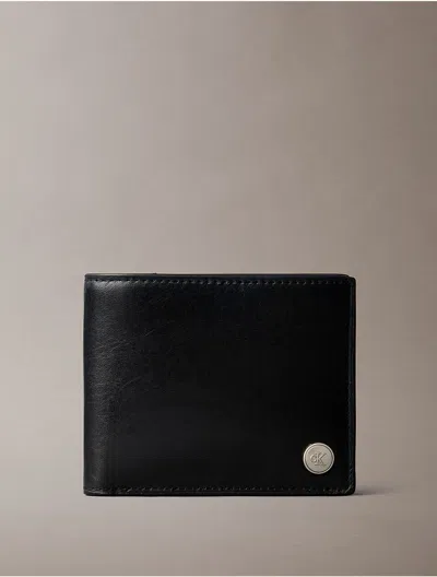 Calvin Klein Men's Monogram Hardware Bifold Wallet In Black