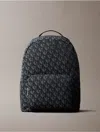 Calvin Klein Men's Monogram Jacquard Zip Backpack In Purple