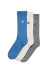 Calvin Klein Men's Cushioned Crew Socks, 3-pack In Multi