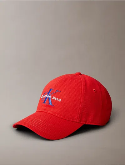Calvin Klein Men's Monogram Logo Baseball Cap In Red Alert