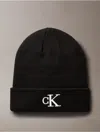 Calvin Klein Men's Monogram Logo Beanie In Black
