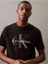 Calvin Klein Men's Monogram Logo Crewneck T-shirt In Black