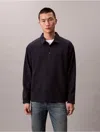 Calvin Klein Men's Monogram Logo Emblem Relaxed Sweater In Blue