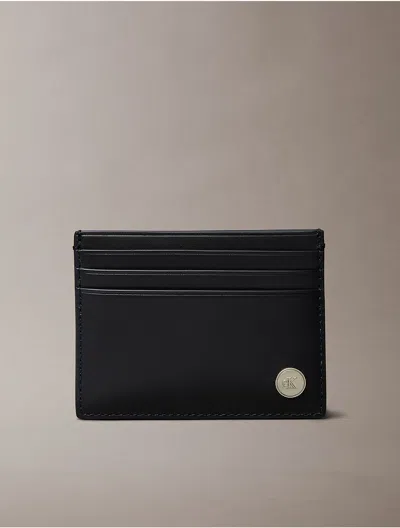 Calvin Klein Men's Monogram Logo Hardware Card Case In Black