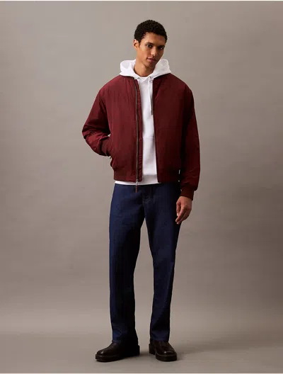 Calvin Klein Men's Monogram Logo Patch Fleece Hoodie In Brilliant White
