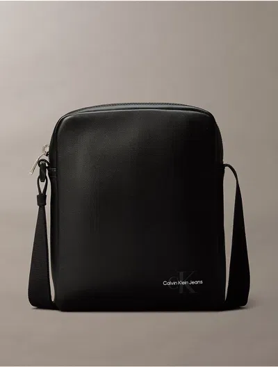 Calvin Klein Men's Monogram Logo Reporter Bag In Black
