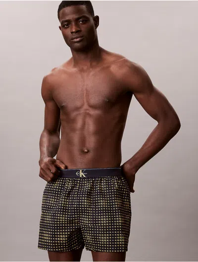 Calvin Klein Men's Monogram Logo Slim Boxer In Multi