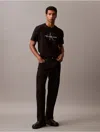 Calvin Klein Men's Monogram Logo Tee In Black Beauty