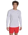 Calvin Klein Men's Monogram Long-sleeve Swim Rash Guard In White