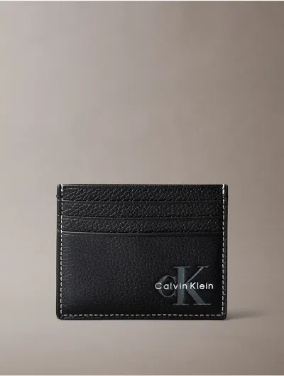 Calvin Klein Men's Monologo Card Case In Black