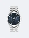 Calvin Klein Men's Multifunction Link Bracelet Watch In Blue