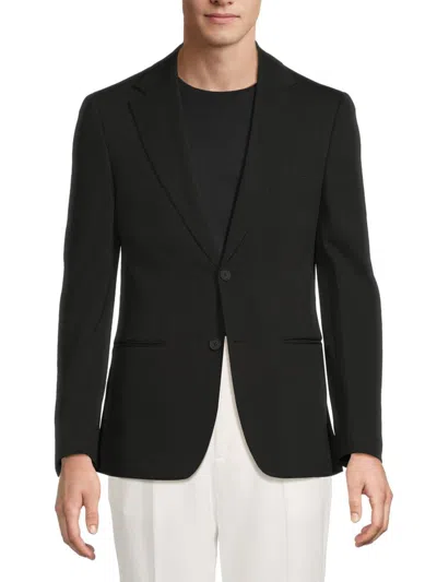 Calvin Klein Men's Neat Knit Two-button Sport Coat In Black