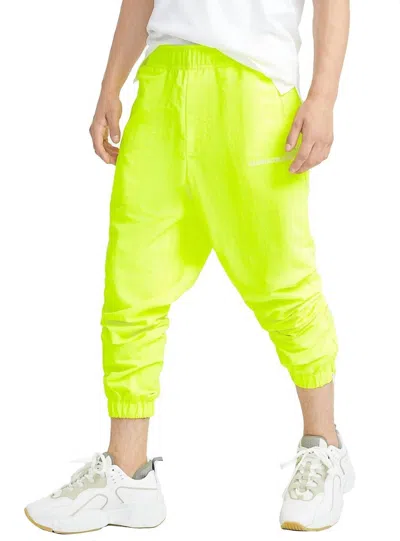 Calvin Klein Men's Neon Track Pant In Safety Yellow In Green