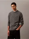 Calvin Klein Men's Nepped Yarn Crewneck Sweater In Medium Grey Heather
