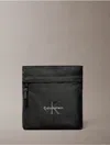 Calvin Klein Men's Nylon Monogram Logo Flatpack In Black