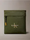 Calvin Klein Men's Nylon Monogram Logo Flatpack In Green