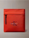 Calvin Klein Men's Nylon Monogram Logo Flatpack In Red