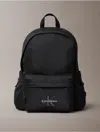 Calvin Klein Men's Nylon Monogram Logo Round Backpack In Black
