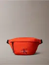 Calvin Klein Men's Nylon Monogram Logo Waistpack In Red