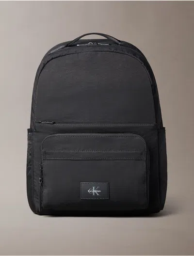 Calvin Klein Men's Nylon Round Backpack In Black