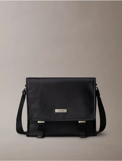 Calvin Klein Men's Nylon Small Messenger Bag In Black