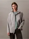 Calvin Klein Men's Nylon Stretch Tech Jacket In Chiseled Stone