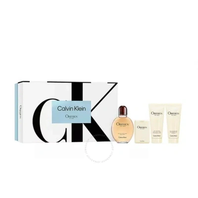 Calvin Klein Men's Obsession Gift Set Fragrances 3616302029983 In White