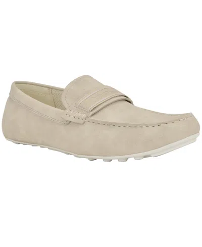 Calvin Klein Men's Oliver Logo Gross Grain Loafers In Light Gray