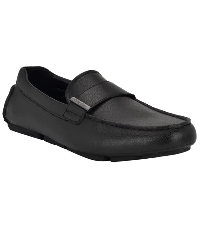 Calvin Klein Men's Oliver Logo Gross Grain Loafers In Black