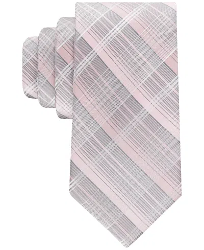 Calvin Klein Men's Ombre Plaid Tie In Pink