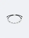 Calvin Klein Men's Organic Rectangle Shape Beaded Bracelet In Silver