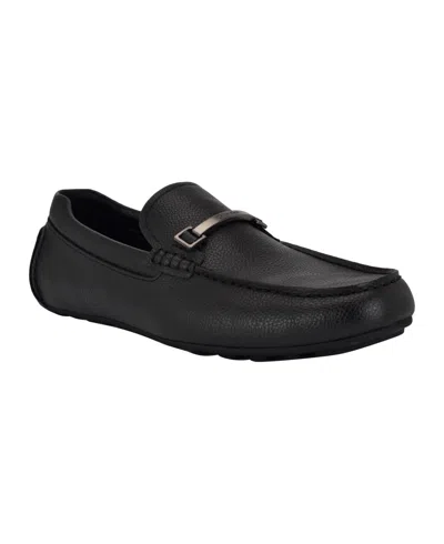 Calvin Klein Men's Otilis Casual Slip-on Loafers In Black Leather