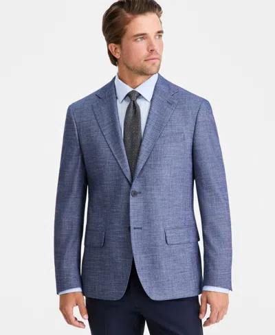 Calvin Klein Men's Pattern Slim-fit Blazer In Blue