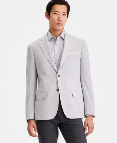 Calvin Klein Men's Pattern Slim-fit Blazer In Gray