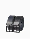 Calvin Klein Men's Pebbled Leather Reversible Jean Belt