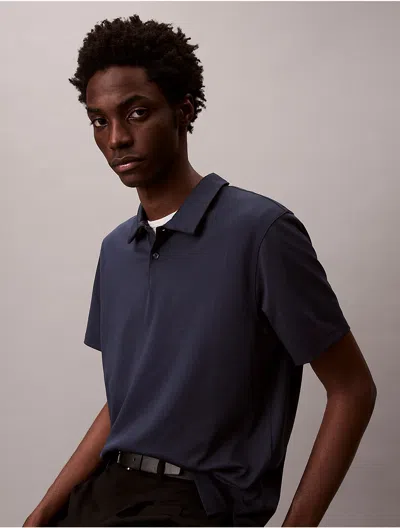 Calvin Klein Men's Performance Classic Polo Shirt In Blue