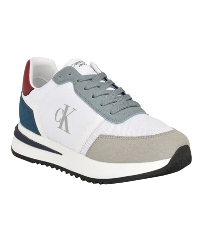 Calvin Klein Men's Picio Lace Up Casual Sneakers In Gray