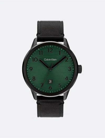 Calvin Klein Men's Pilot Textured Dial Watch In Green