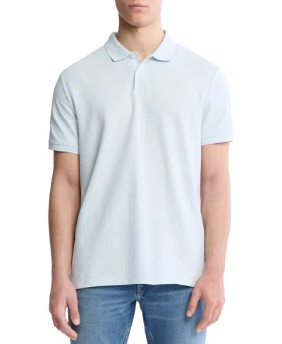 Calvin Klein Men's Pique Solid Polo In Skywriting