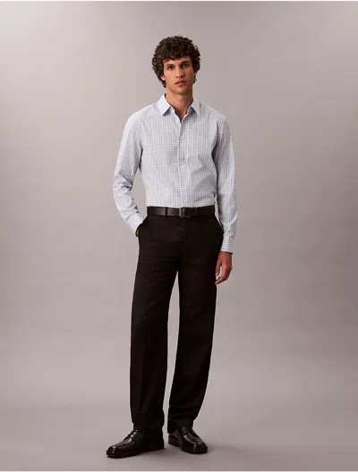 Calvin Klein Men's Plaid Slim Button-down Shirt In Black