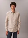 Calvin Klein Men's Plaid Slim Button-down Shirt In Neutral