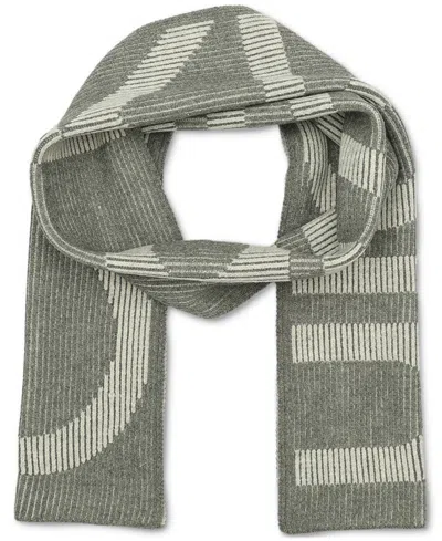 Calvin Klein Men's Plaited Logo Scarf In Medium Grey