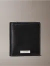 Calvin Klein Men's Plaque Logo Slim Bifold Wallet In Black